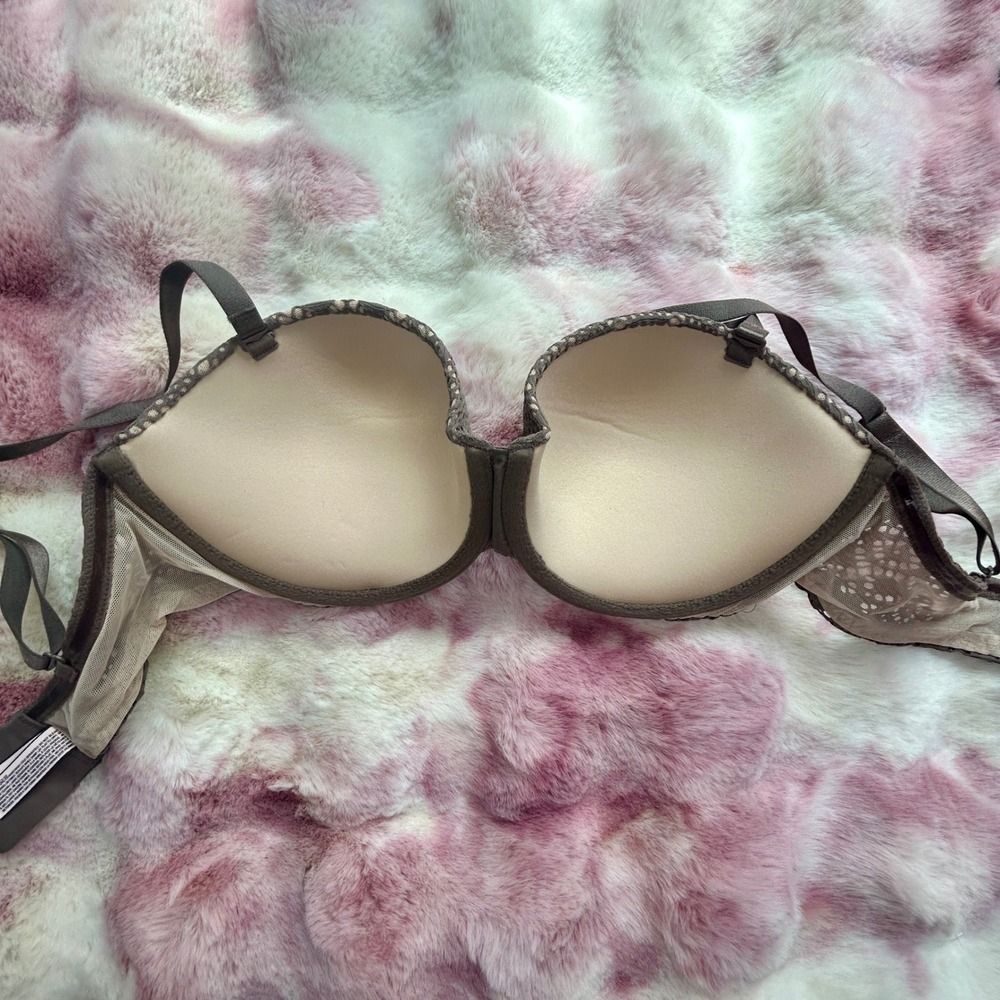 Victoria's Secret Multi-Way Convertible Strapless Bra 36C Taupe Lace NWOT - Picture 3 of 6